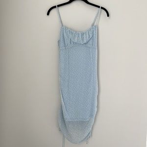 America Threads light blue ruched dress S